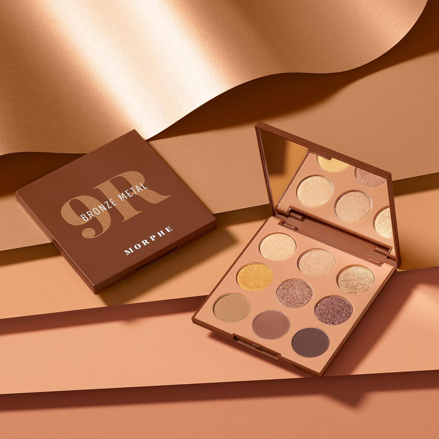 imageMorphe 9B Matte Essentials Artistry Palette Warm Toned Makeup Palette Highly Pigmented Matte Eye Makeup with a Blendable amp Buildable Formula 035 oz9R Bronze Metal