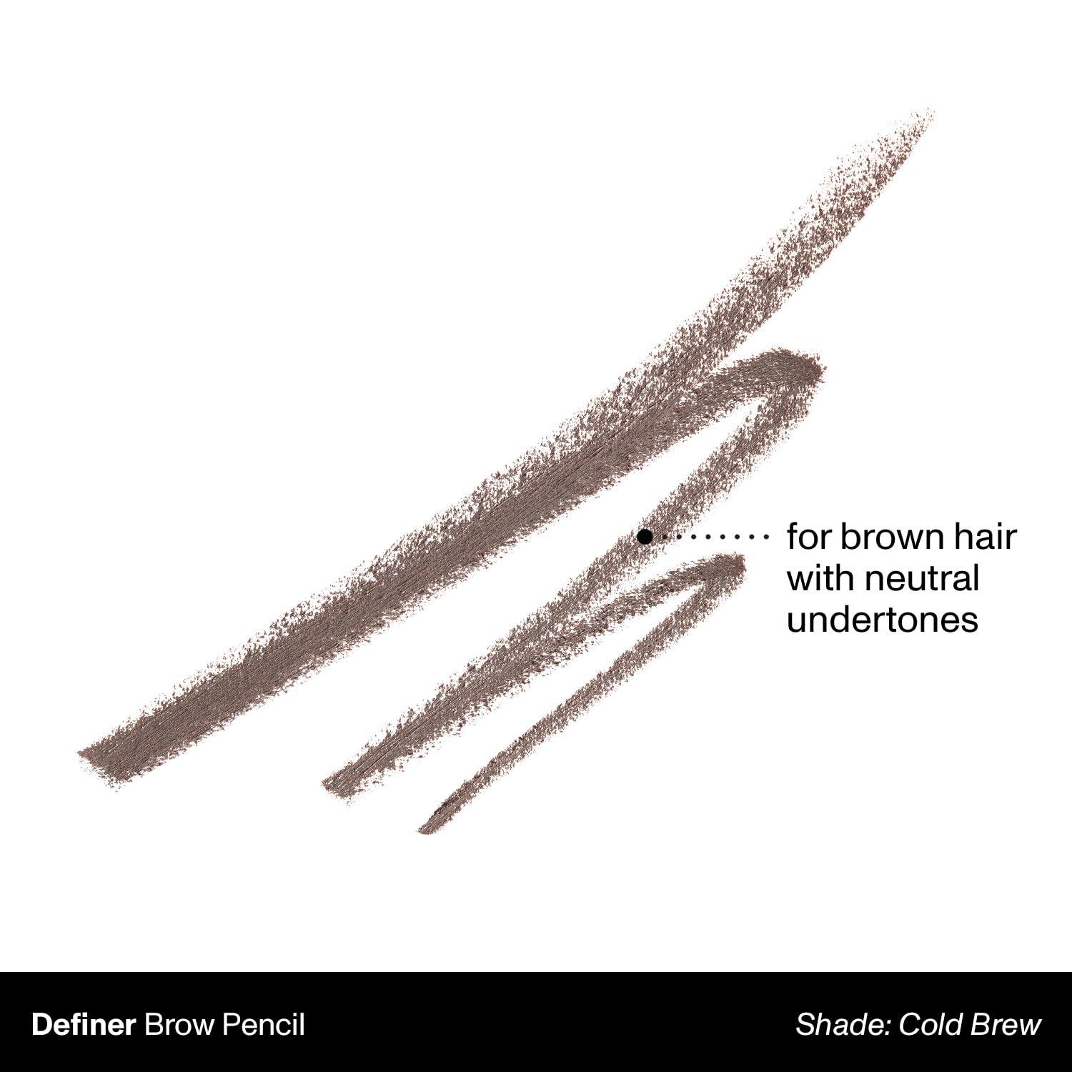 imageMorphe Definer DualEnded Brow Pencil amp Spoolie Eyebrow Pencil with Precision Slanted Tip for Shaping Defining amp Filling Smooth NoTug Formula Latte 0003 ozCold Brew
