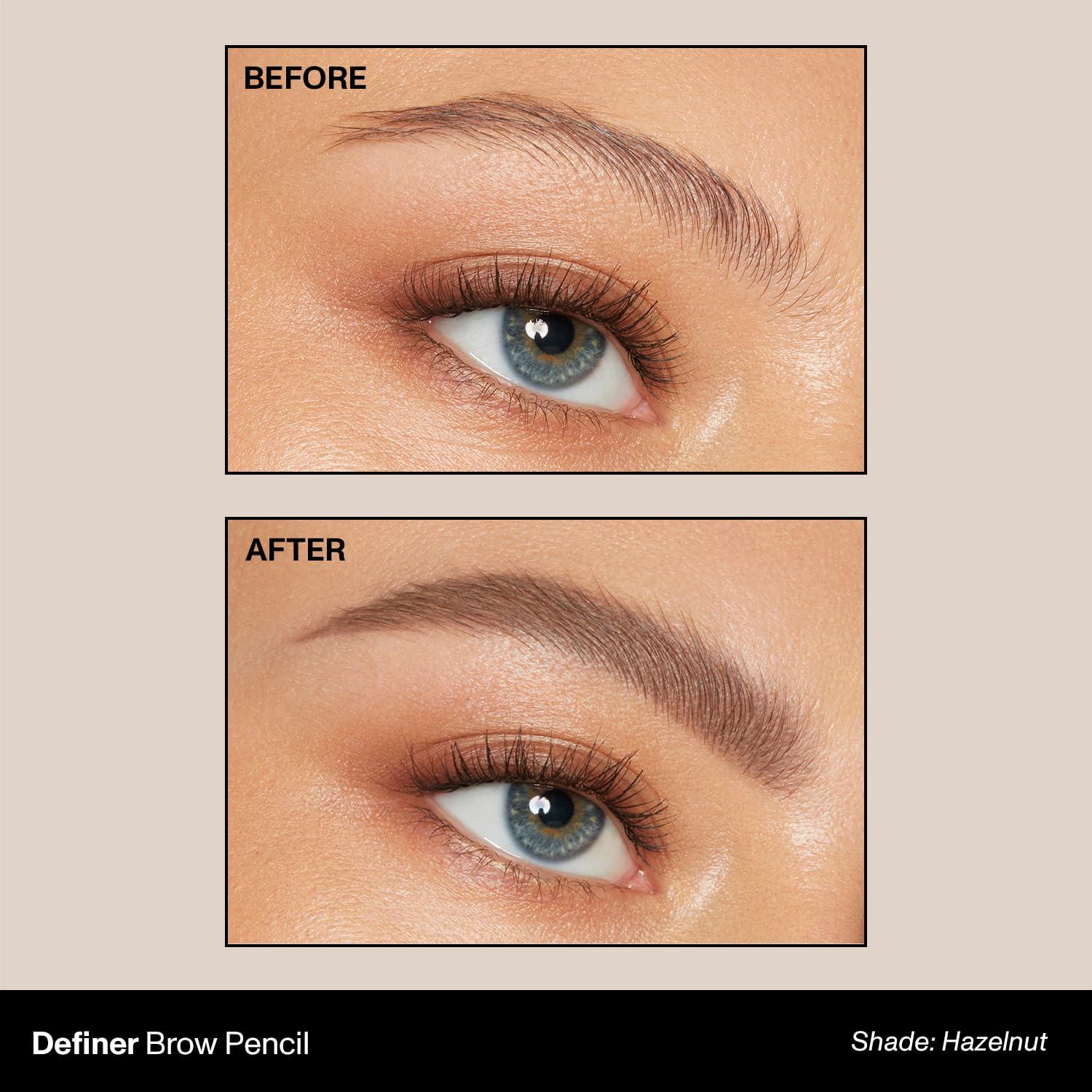 imageMorphe Definer DualEnded Brow Pencil amp Spoolie Eyebrow Pencil with Precision Slanted Tip for Shaping Defining amp Filling Smooth NoTug Formula Latte 0003 ozHazelnut