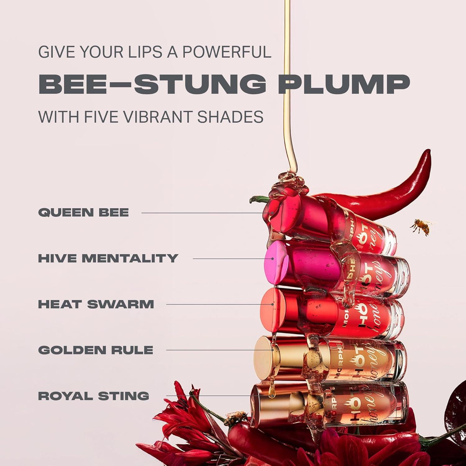 imageMorphe Hot Honeys Volumizing Lip Oil Plumper Hydrating Lip Gloss for Women with Manuka Honey Chili Extract Makeup for Tingling Volume amp Glossy Sheer Tint Heat Swarm 015 fl ozGolden Rule