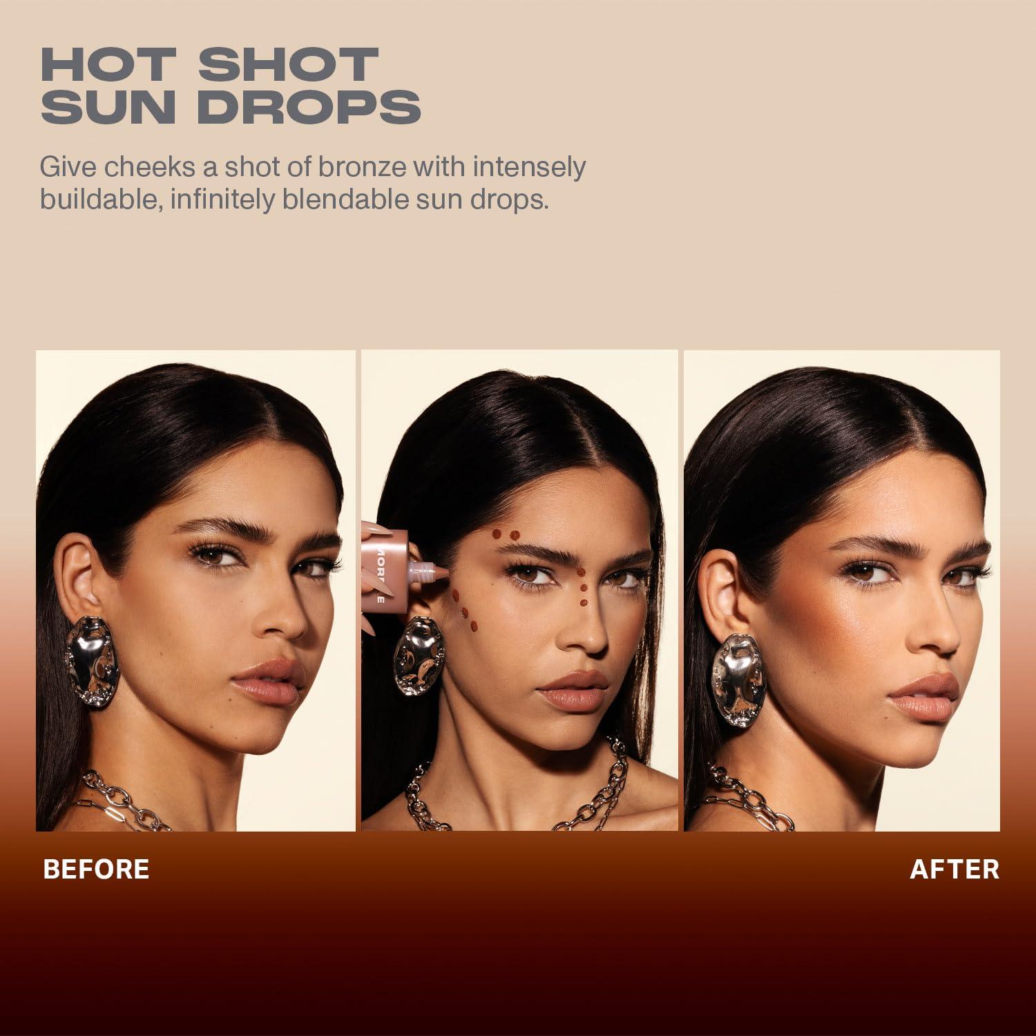 imageMorphe Hot Shot Sun Bronzing Drops Waterweight Liquid Bronzer Drops with Niacinamide for Glowing Skin Hydration amp a Natural Radiant Finish Fire Sign 1 Fl OzBronze Bombshell
