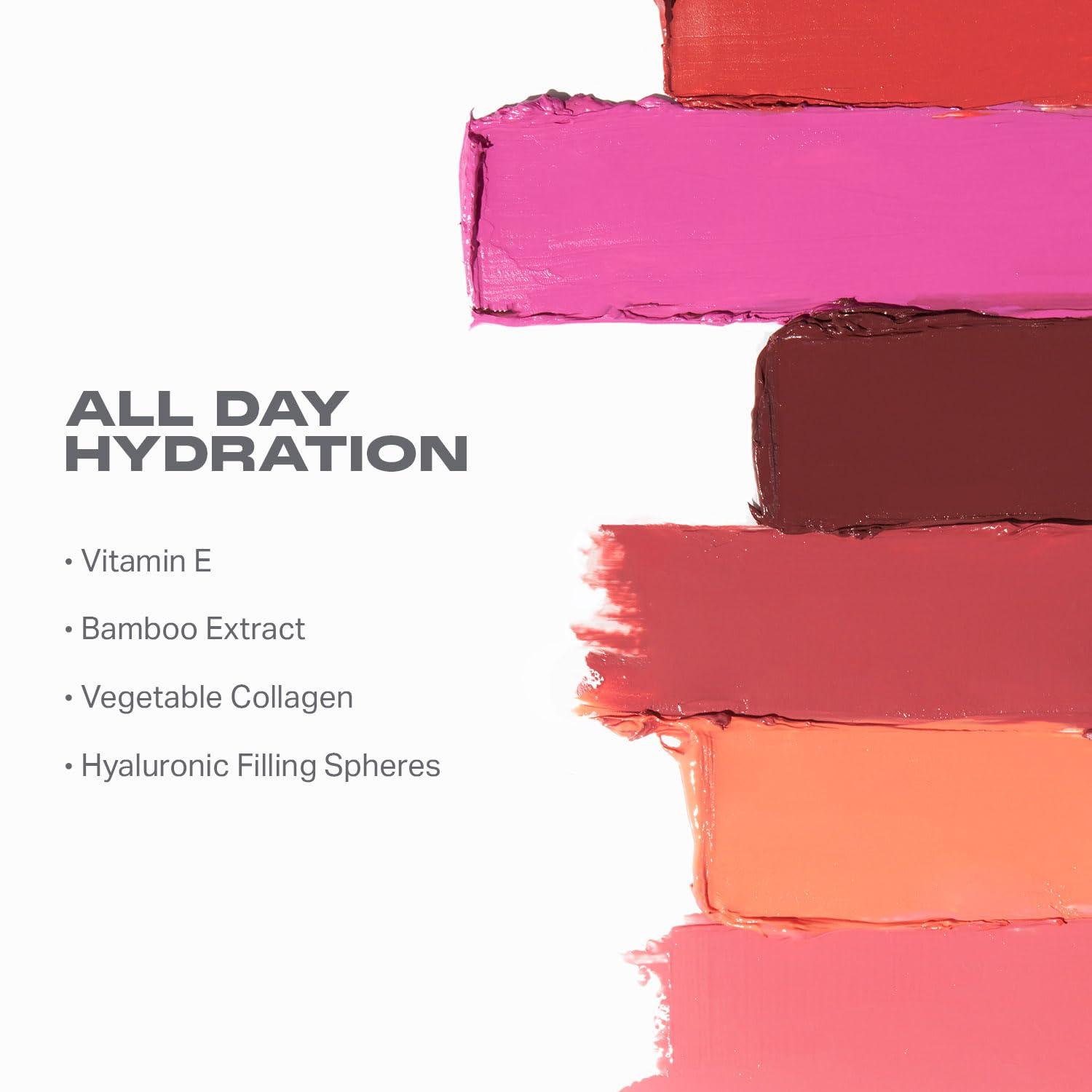 imageMorphe Huephoric Rush 3in1 Silk Cream Blush CreamtoMatte Buildable Blush for Cheeks Primes Hydrates amp Blurs Skin for a SuppleMatte Finish Addicted 028 OunceHypnotized