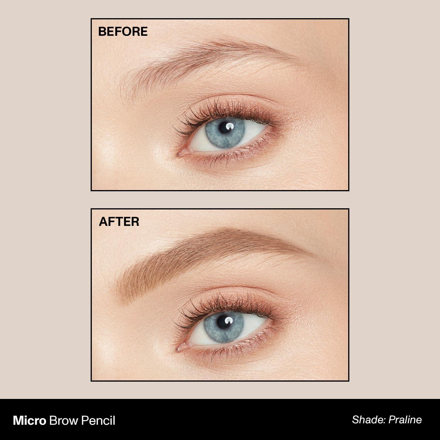 imageMorphe Micro Dual Eyebrow Pencil DualEnded Brow Pencil Featuring a Retractable UltraPrecise Pointed Tip Richly Pigmented SmoothGliding LongLasting Wax Formula Chocolate Mousse 0003 ozPraline