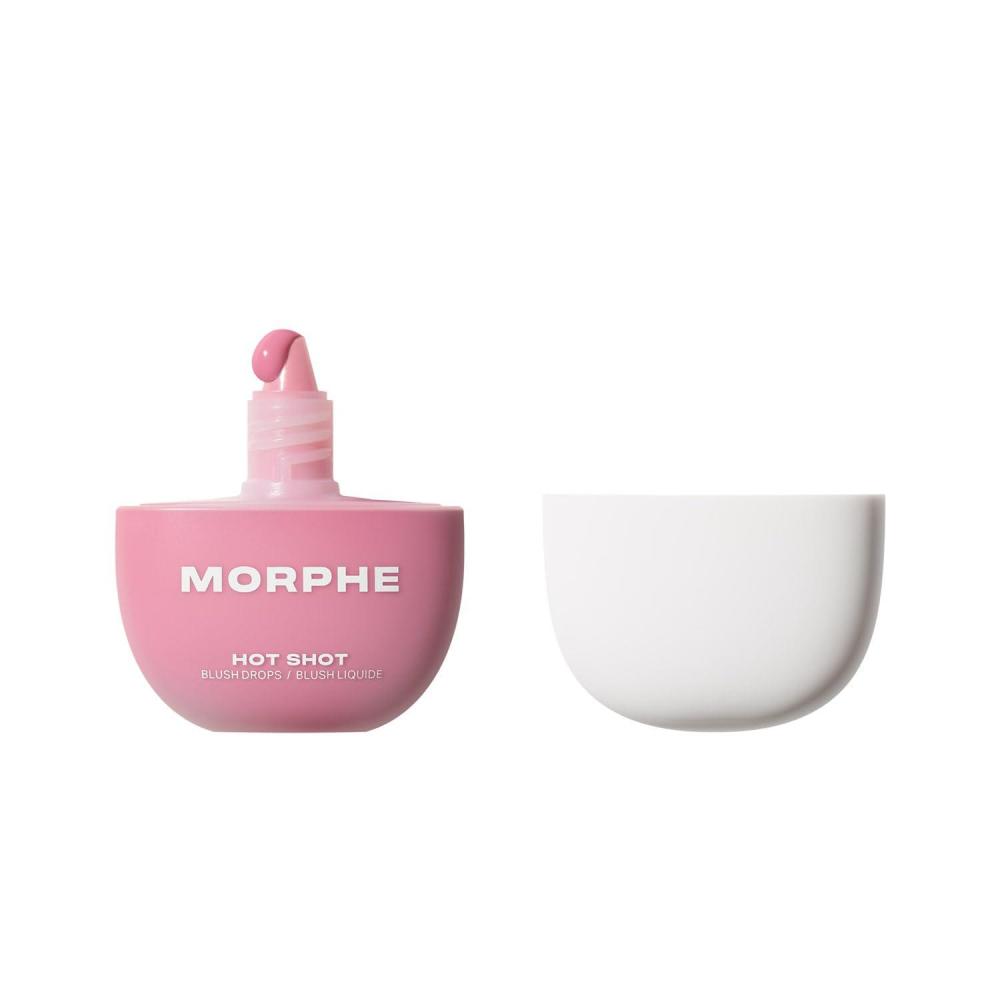imageMorphe Hot Shot Blush Drops  Hydrating Buildable Liquid Blush for Cheeks with Niacinamide and Antioxidants Buildable Waterweight Formula for a Natural Finish  Fireball 05 Fl OzThat Girl