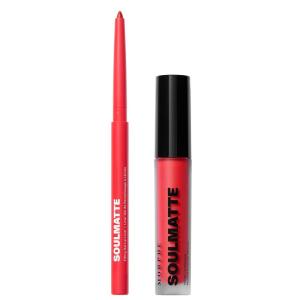 MORPHE Soulmatte Lip Duo – Lip Liner (0.007 oz) & Matte Lipstick (0.13 fl oz) with Vitamin E & Nourishing Oils for Bold, Long-Wear Color & Definition – First Kiss