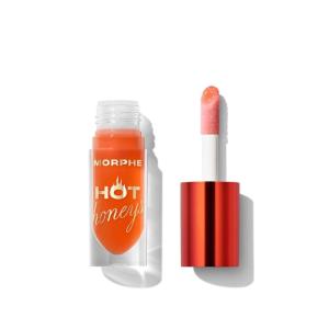 Morphe Hot Honeys Volumizing Lip Oil Plumper – Hydrating Lip Gloss for Women with Manuka Honey + Chili Extract – Makeup for Tingling Volume & Glossy Sheer Tint – Heat Swarm (0.15 fl oz)(Heat Swarm)