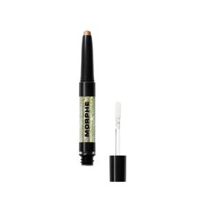 Morphe Mixed Signals Dual-Ended Eyeshadow Stick – Cream Eyeshadow Pigment & Chrome Liquid Flakes for Bold, Layered Eye Makeup Looks – Forever/Fling (0.028 oz)(Partner/Player)