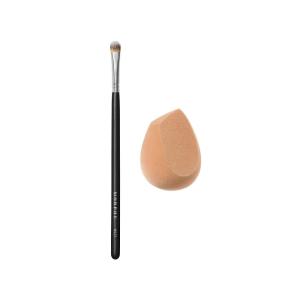Morphe Perfect Complexion Duo – Mini Concealer Brush and Microfiber Beauty Sponge for Foundation – Professional-Quality Beauty Tools & Accessories (2 Count)