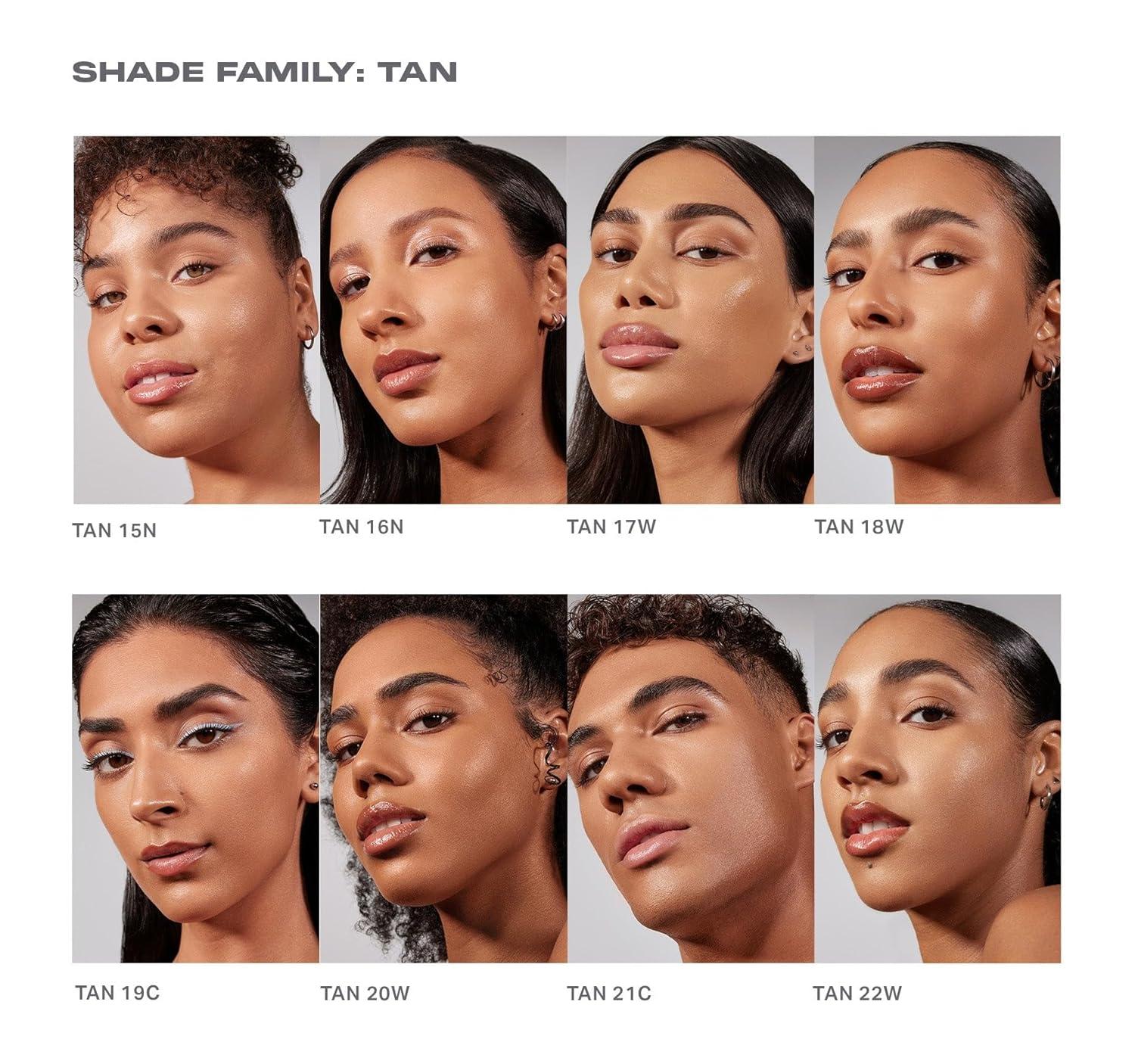 imageMorphe Lightform Dewy Foundation Extended Hydration Foundation Makeup with a Lasting Natural Radiant Finish LongWearing Formula with Buildable Medium Coverage Deep 35W 101 fl ozTan 18W