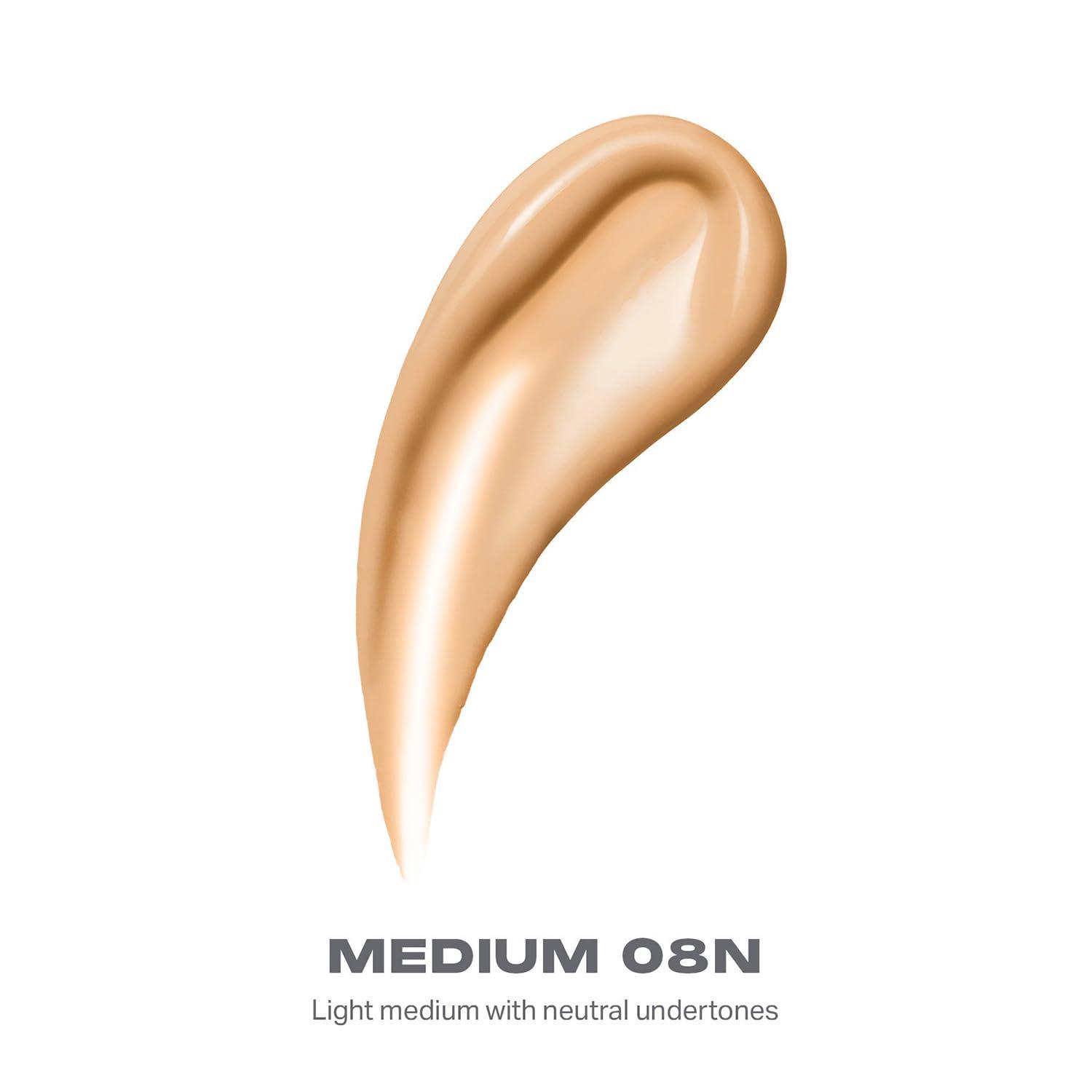 imageMorphe Lightform Dewy Foundation Extended Hydration Foundation Makeup with a Lasting Natural Radiant Finish LongWearing Formula with Buildable Medium Coverage Deep 35W 101 fl ozMedium 08N