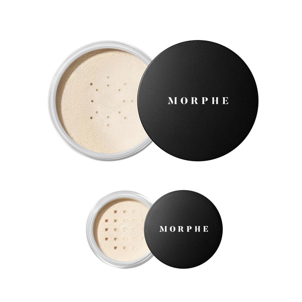 imageMorphe Jumbo amp Mini Bake amp Set Translucent Setting Powder Duo  Lightweight TalcFree Finishing Powder for Face Makeup with a Soft Natural Finish  Minimizes Shine for Up to 24HR  Translucent 062