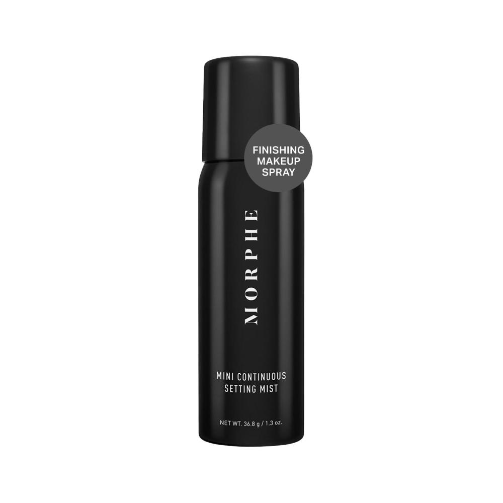 imageMorphe Mini Continuous Setting Mist  MicroFine Travel Size Makeup Setting Spray with a Natural Radiant Finish  Helps Makeup Resist Caking or Fading amp Increases Wear of Foundation 13 oz13 Fl Oz