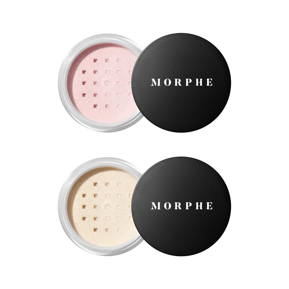 imageMorphe Totally Set Mini Brighten amp Set Setting Powder Duo  Lightweight TalcFree Powder for Face Makeup Natural Finish  Minimizes Shine for Up to 24HR  Translucent 2 Count