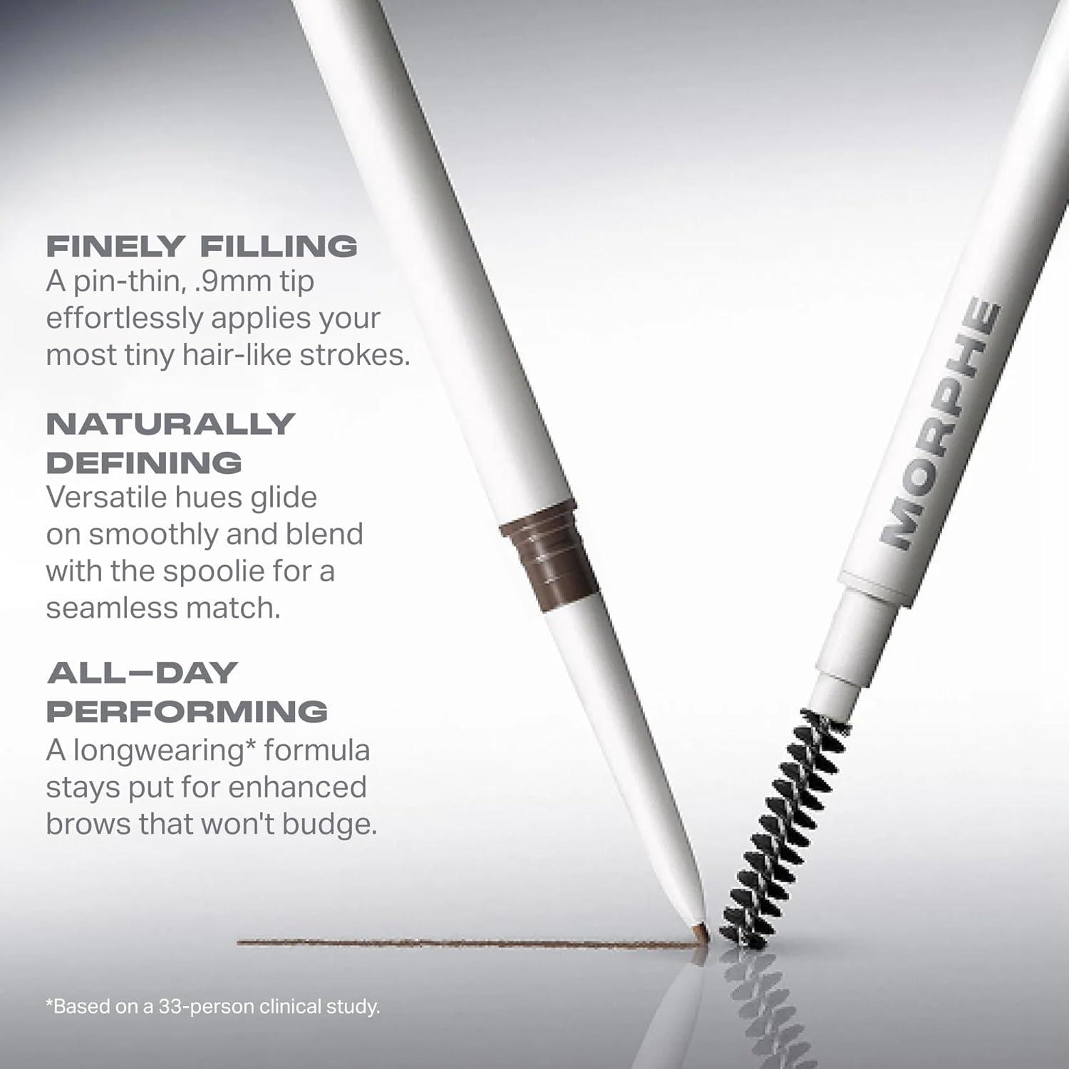 imageMorphe Nano Brow Pencil Ultrafine Eyebrow Pencil for Hairlike Strokes Precision Eye Makeup with Spoolie Brush for Natural Definition and LongLasting Wear Biscotti 0001 ozJava