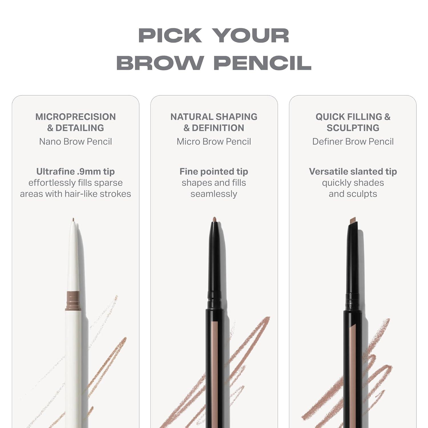 imageMorphe Nano Brow Pencil Ultrafine Eyebrow Pencil for Hairlike Strokes Precision Eye Makeup with Spoolie Brush for Natural Definition and LongLasting Wear Biscotti 0001 ozBiscotti