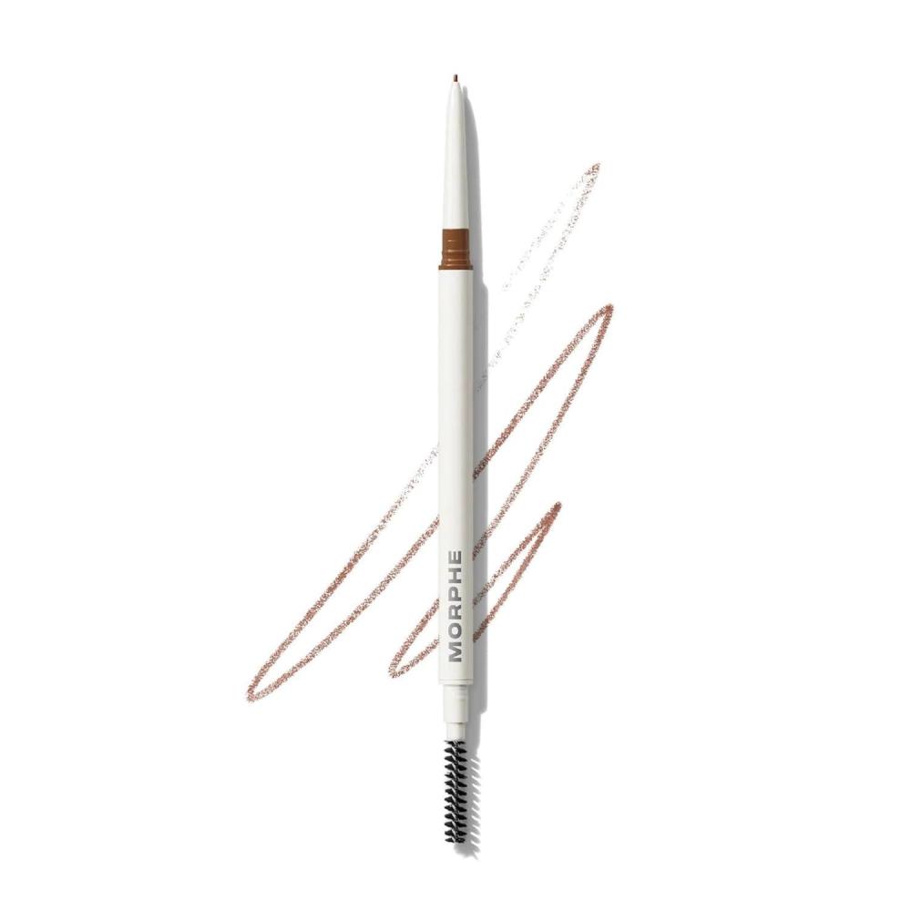 imageMorphe Nano Brow Pencil Ultrafine Eyebrow Pencil for Hairlike Strokes Precision Eye Makeup with Spoolie Brush for Natural Definition and LongLasting Wear Biscotti 0001 ozAlmond