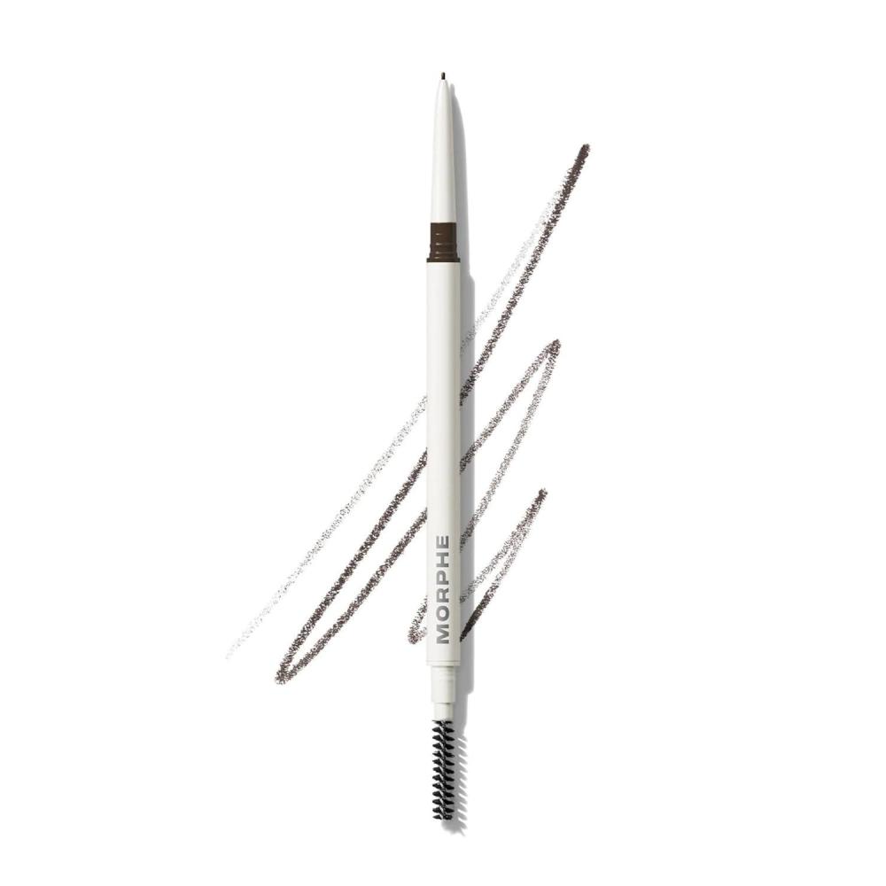 imageMorphe Nano Brow Pencil Ultrafine Eyebrow Pencil for Hairlike Strokes Precision Eye Makeup with Spoolie Brush for Natural Definition and LongLasting Wear Biscotti 0001 ozChocolate Mousse