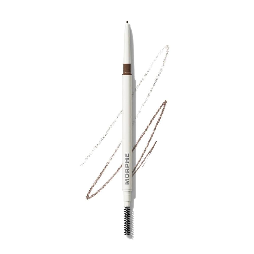 imageMorphe Nano Brow Pencil Ultrafine Eyebrow Pencil for Hairlike Strokes Precision Eye Makeup with Spoolie Brush for Natural Definition and LongLasting Wear Biscotti 0001 ozCold Brew