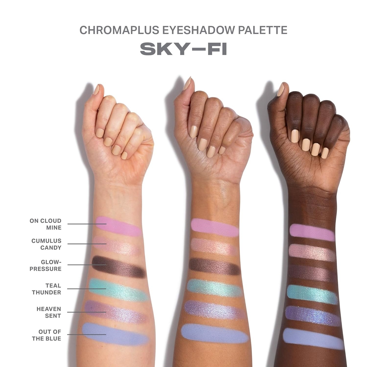 imageMorphe ChromaPlus 6Pan Eyeshadow Palette High Pigment Eye Makeup with Shimmer Matte amp Metallic Eye Shadow Neutral Eyeshadow Makeup Collection for AllDay Wear SkyFi 026 oz