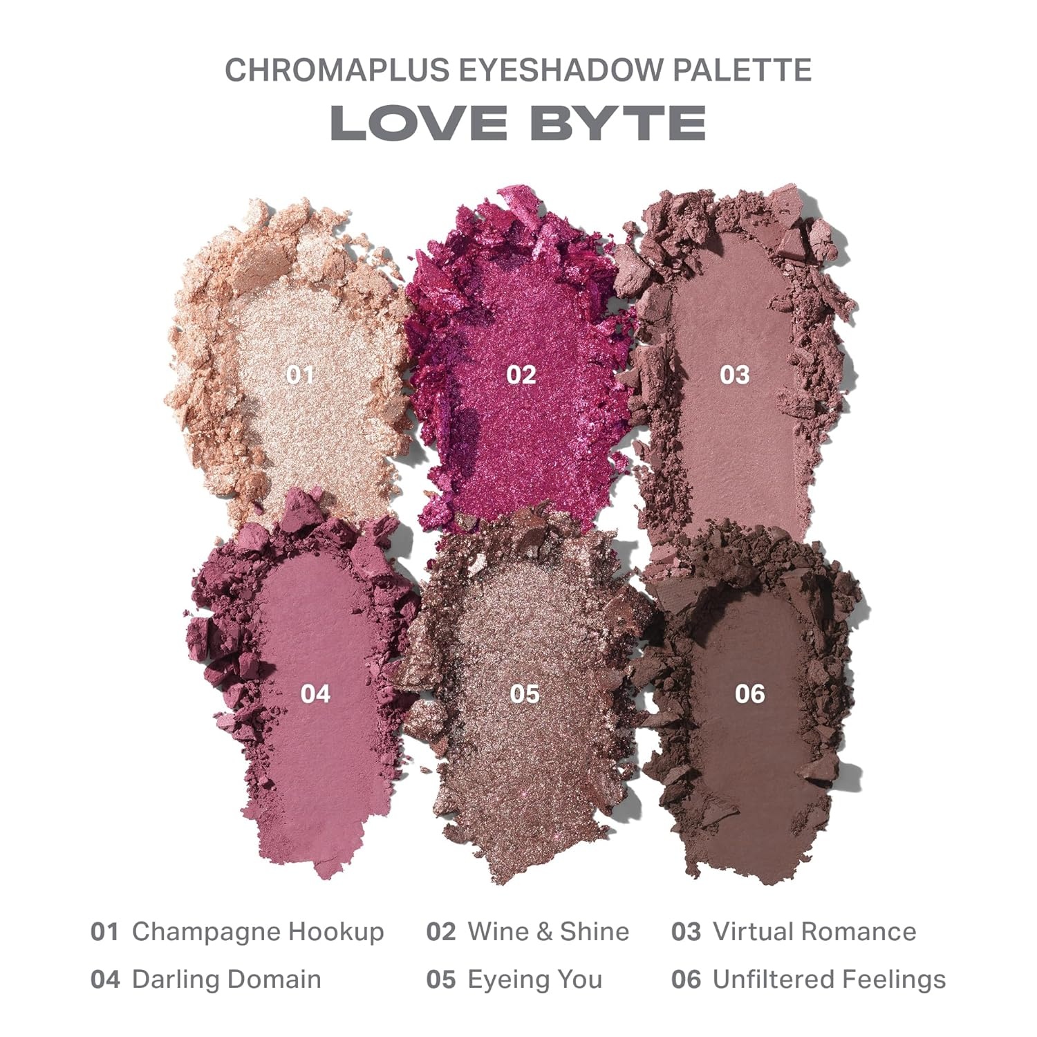 imageMorphe ChromaPlus 6Pan Eyeshadow Palette High Pigment Eye Makeup with Shimmer Matte amp Metallic Eye Shadow Neutral Eyeshadow Makeup Collection for AllDay Wear Love Byte 026 oz