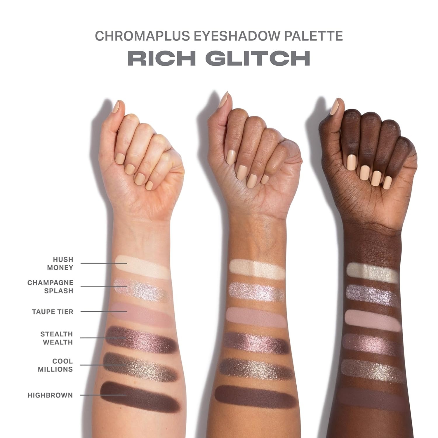image:imageMorphe ChromaPlus 6Pan Eyeshadow Palette High Pigment Eye Makeup with Shimmer Matte amp Metallic Eye Shadow Neutral Eyeshadow Makeup Collection for AllDay Wear Rich Glitch 026 oz