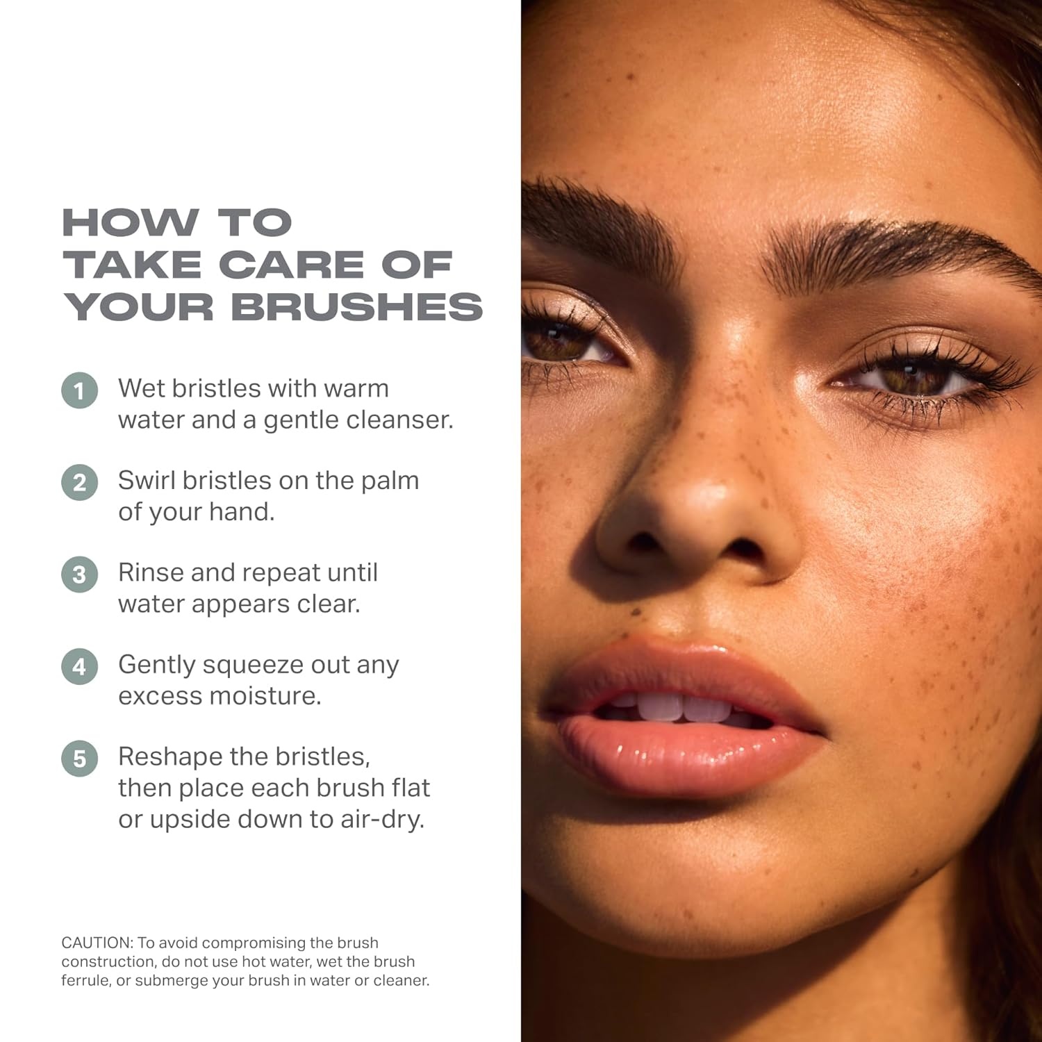 image:imageMorphe Portrait Mode 5 Piece Makeup Brush Set Professional Makeup Brushes for Foundation Concealer Powder Bronzer Expertly Engineered Face Brush Kit for Smooth StreakFree Application 5 ct