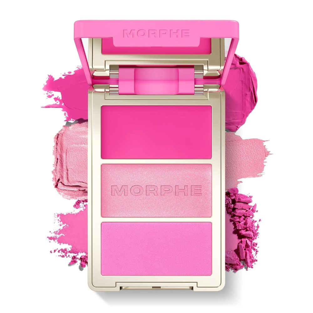 image:imageMorphe Cheek Thrills MultiFinish Face Trio Blush for Cheeks with Cream Balm and Powder Finishes Buildable Monochromatic Face Palette for Glow and Dimension Apres Ski 038 oz
