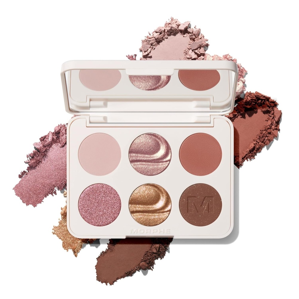 image:imageMorphe ChromaPlus 6Pan Eyeshadow Palette High Pigment Eye Makeup with Shimmer Matte amp Metallic Eye Shadow Neutral Eyeshadow Makeup Collection for AllDay Wear Outer Spice 026 oz
