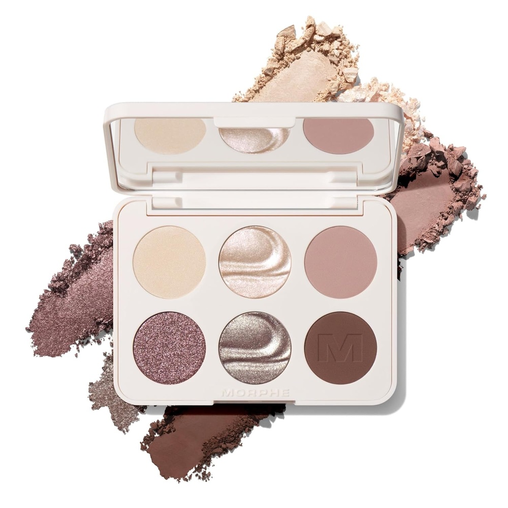 image:imageMorphe ChromaPlus 6Pan Eyeshadow Palette High Pigment Eye Makeup with Shimmer Matte amp Metallic Eye Shadow Neutral Eyeshadow Makeup Collection for AllDay Wear Rich Glitch 026 oz