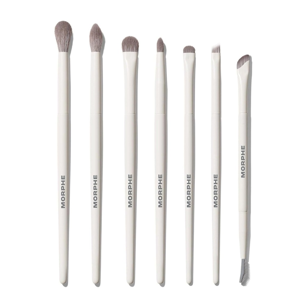 image:imageMorphe Eye Want It All 7 Piece Eye Makeup Brushes Professional Makeup Brush Set and Brow Kit for Eyeshadow Eyeliner Smudging Blending Professional Make Up Tools 7 ct
