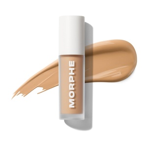 Morphe Wakeup Artist Under Eye Concealer – Lightweight Serum Concealer + Brightening Color Corrector – Hydrating Under Eye Brightener for Dark Circles & Radiant Face Makeup – Cocoa 15N (0.12 oz)(Golden 7W)