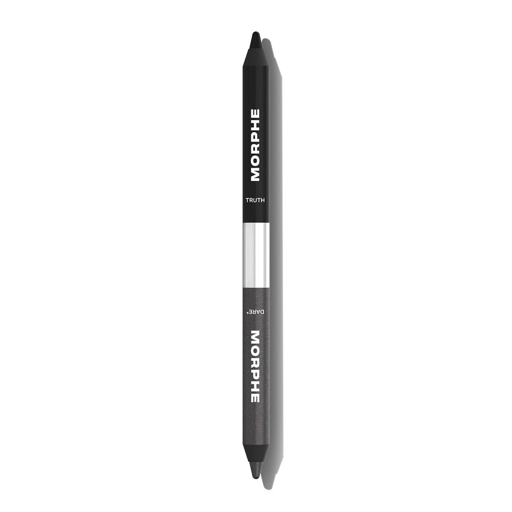 image:imageMorphe BiLiner DualEnded Gel Eyeliner Pencil  Matte amp Metallic Eye Liner Duo with Long Lasting Waterproof Color for Precise and Smoked Eye Makeup Looks  Give or Take 004 ozBlackShimmer Charcoal