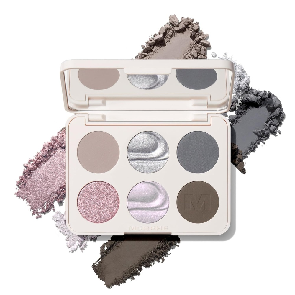 image:imageMorphe ChromaPlus 6Pan Eyeshadow Palette  High Pigment Eye Makeup with Shimmer Matte amp Metallic Eye Shadow  Neutral Eyeshadow Makeup Collection for AllDay Wear  Cyber Chrome 026 oz