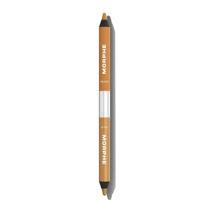 Morphe Bi-Liner Dual-Ended Gel Eyeliner Pencil – Matte & Metallic Eye Liner Duo with Long Lasting Waterproof Color for Precise and Smoked Eye Makeup Looks – Give or Take (0.04 oz)(Dandelion Yellow/Shimmer Gold)