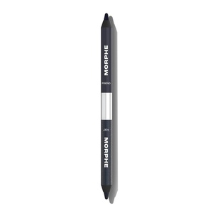 Morphe Bi-Liner Dual-Ended Gel Eyeliner Pencil – Matte & Metallic Eye Liner Duo with Long Lasting Waterproof Color for Precise and Smoked Eye Makeup Looks – Give or Take (0.04 oz)(Navy  Deep Blue)