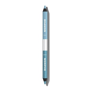 Morphe Bi-Liner Dual-Ended Gel Eyeliner Pencil – Matte & Metallic Eye Liner Duo with Long Lasting Waterproof Color for Precise and Smoked Eye Makeup Looks – Give or Take (0.04 oz)(Light Blue/Shimmer Blue)